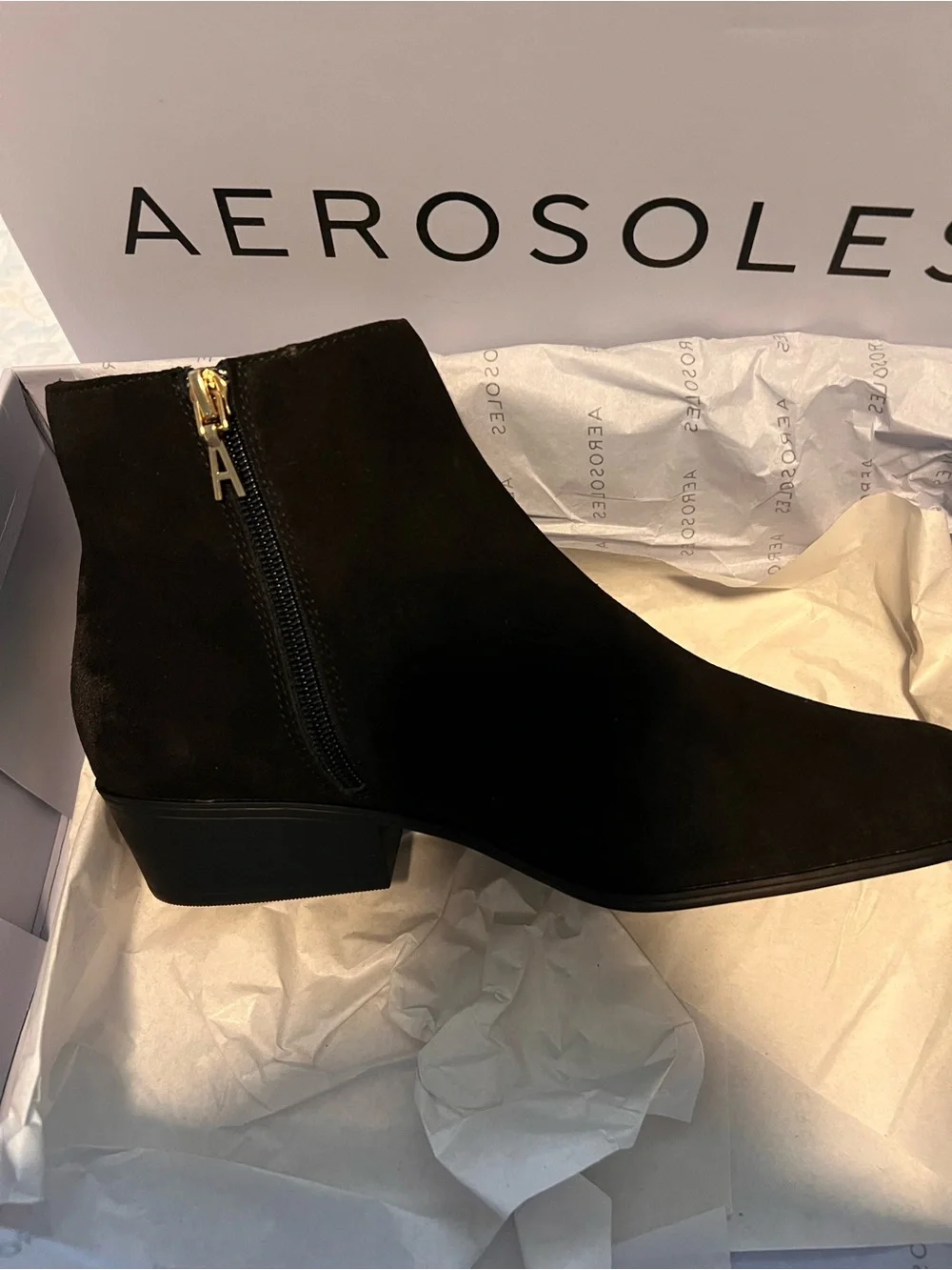 Aerosoles Women’s Black Suede Cerros Boots